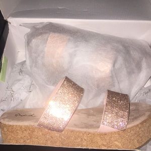 Crystal wedge sandals